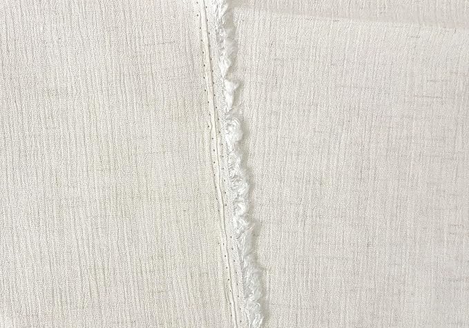 Linen Rayon Blend Fabric by The Linen Lab – Lightweight, Soft, Pre-Washed Material for Sewing, Clothing, Crafts & DIY (3 Yard pre Cut, Ivory with Natural Wrinkle Effect)