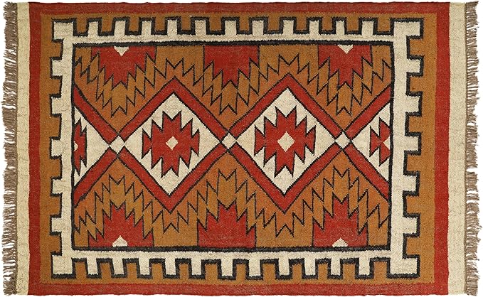 Klim Wool Jute Rug – Handwoven Elegance and Durability (Design 17)