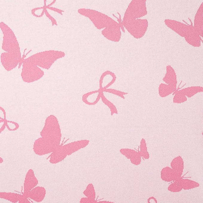 SWaddle AN Butterfly Jacquard Baby Blanket, Size 30x40in, 100% Cotton Fabric, Two-Sided Breathable Throw Blanket for Boys and Girls