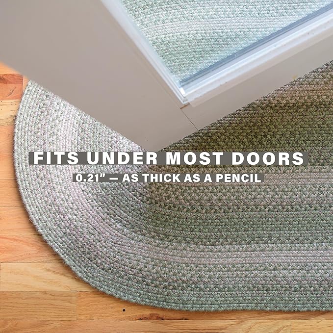Homespice Grassland Green Oval Rugs 6x9' – Rustic Jute Oval Area Rugs for Bedroom and Living Room for Country Decor