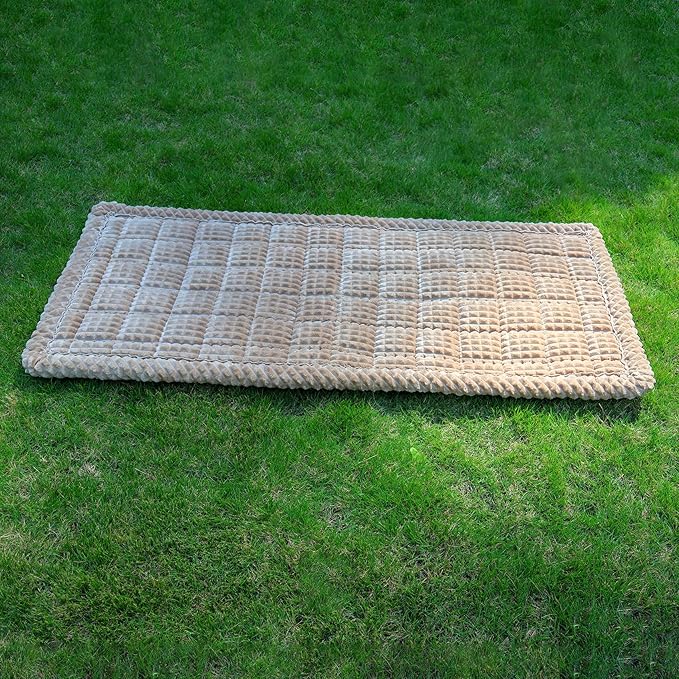 HOMEREFROM Washable Large Dog Bed for Cars, Dog Car Seat Cover for Backseat, Anti-Slip Pet Sleeping Mat, Car Seat Protector, Travel Pet Pad for Trucks and SUV (Brown, 24.8" x 54")