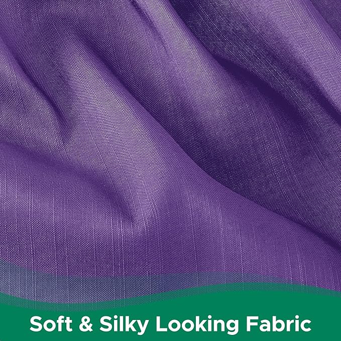 Biscaynebay Wrap Around Bed Skirts for Full & Full XL Beds 15" Drop, Purple Adjustable Elastic Dust Ruffles Easy Fit Wrinkle & Fade Resistant Silky Luxurious Fabric Machine Washable