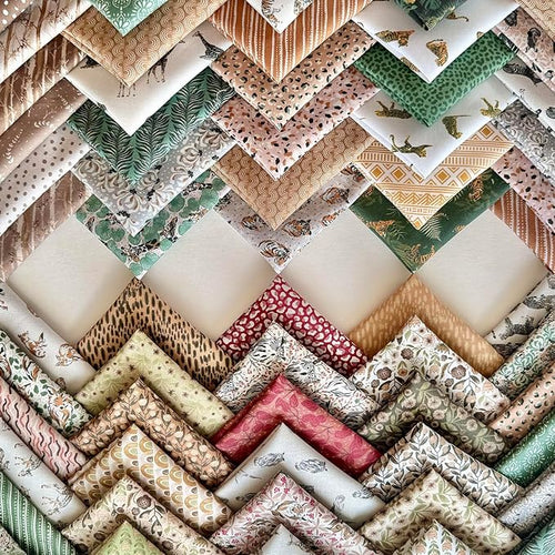 60-Piece Neutral Nature Patchwork Cotton Fabric Squares – 8×8 inch (20×20 cm), 100% Cotton 140 GSM, Pre-Cut Quilting Fabric Bundle, Made in Türkiye