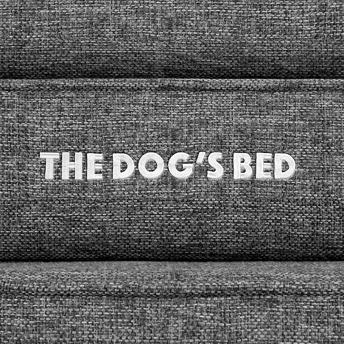 The Dog’s Bed Orthopedic Memory Foam Dog Bed, XL Grey Linen, Pain Relief for Arthritis, Hip & Elbow Dysplasia, Post Surgery, Lameness, Calming, Waterproof Washable Covers, Veterinary Approved