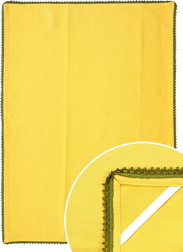 ACCENTHOME Kitchen Towels Set of 4 Super Absorbent Durable Towels Perfect for Kitchen Mess & Drying Dishes 50x70 cm Stripe & Check Pattern Pineapple Print