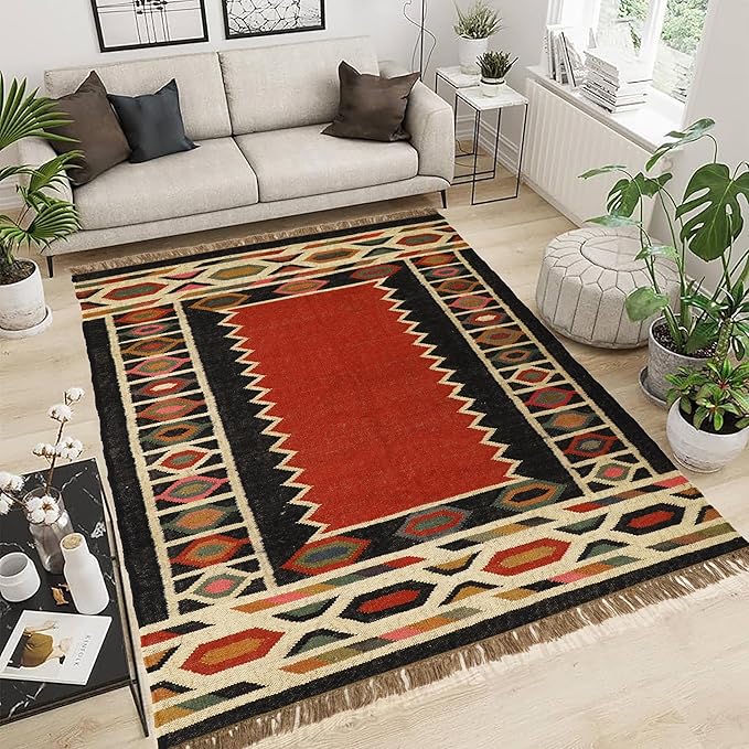 Klim Wool Jute Rug – Handwoven Elegance and Durability (Design 20)