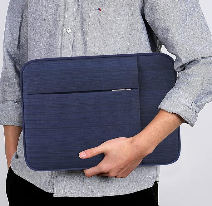 Lacdo Laptop Sleeve Case for 15 inch New MacBook Air M4 A3241 2025, M3 A3114, M2 A2941 2024-2023, 15 inch MacBook Pro A1990 A1707, Dell XPS 15 Plus Computer Case Bag with Accessory Pocket, Blue