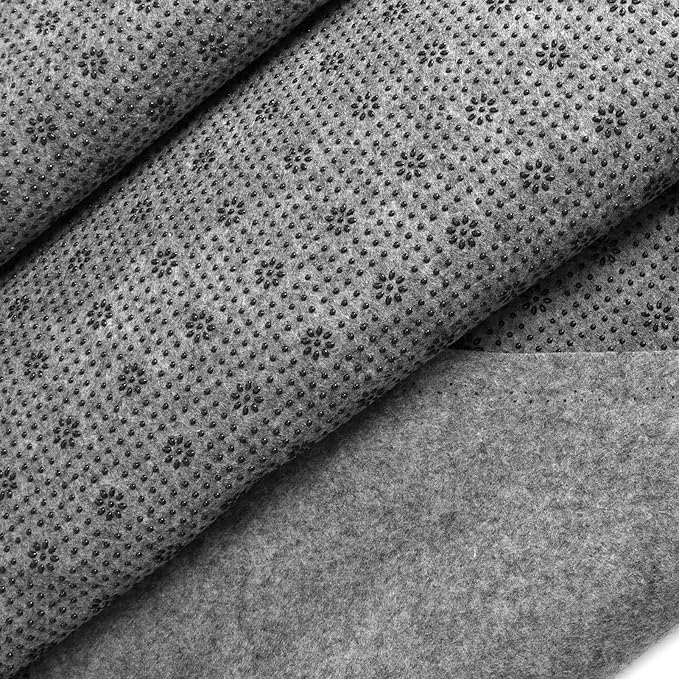 Pllieay 72x118 Inch Non Slip Final Backing Cloth, Vinyl Primary Tufting Cloth Backing Fabric, Non Slip Pad with Plum Blossom Pattern for Carpets Rug Tufting Gun Cushion Punch Needle