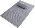 Classic Turkish Towels CTT - 2 Piece Bathroom Rugs Set, 100% Cotton Bath Mats, Comfy & Highly Absorbent Bathroom Floor Mats, Machine Washable | 20"x32" (Grey)
