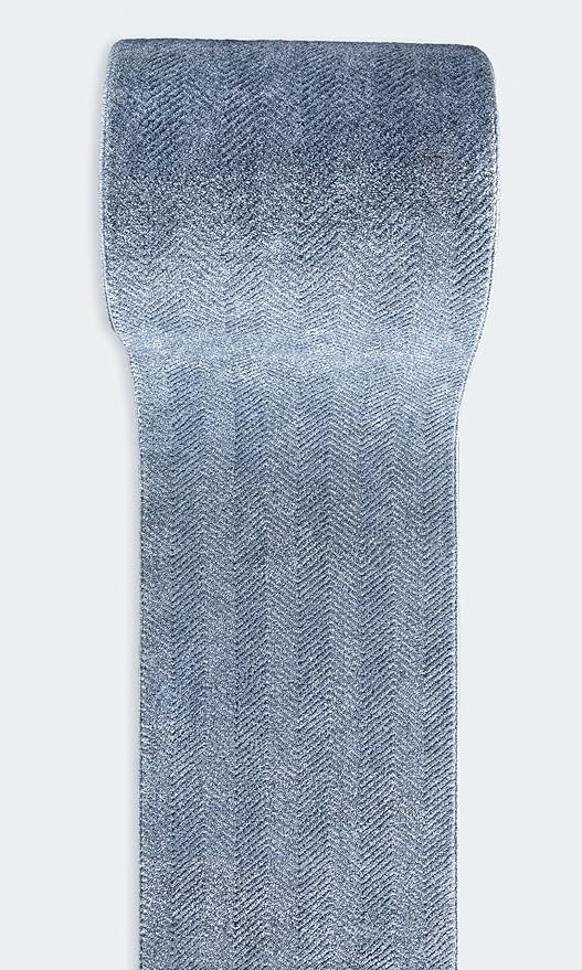 Well Woven Custom Size Hallway & Stair Runner- Harlow Pompeii Light Blue 31 Inches Wide x 2 Feet Long Runner (31" x 2') Runner Rug - Modern Chevron Pattern, Ultra-Soft, Easy-Clean