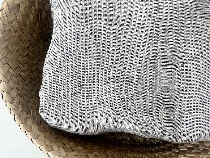 100% Linen Fabric – Yarn Dyed Chambray, Pre-Washed, Lightweight Crisp & Cool Handfeel, 52–54" Wide – The Linen Lab (Dusty Blue 6226, 3y)