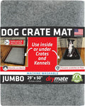 Drymate Dog Crate Mat Liner, Absorbs Urine, Waterproof, Non-Slip, Washable Puppy Pee Pad for Kennel Training - Use Under Pet Cage to Protect Floors, Thin Cut to Fit Design (USA Made) (LGrey)(29"x50")