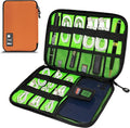 Miavers Electronics Organizer,Travel Cord Organizer Pouch, Portable Cable Organizer Bags,Travel Electronic Accessories Storage Case for Cables, Cords, Charger, Phone (Orange)