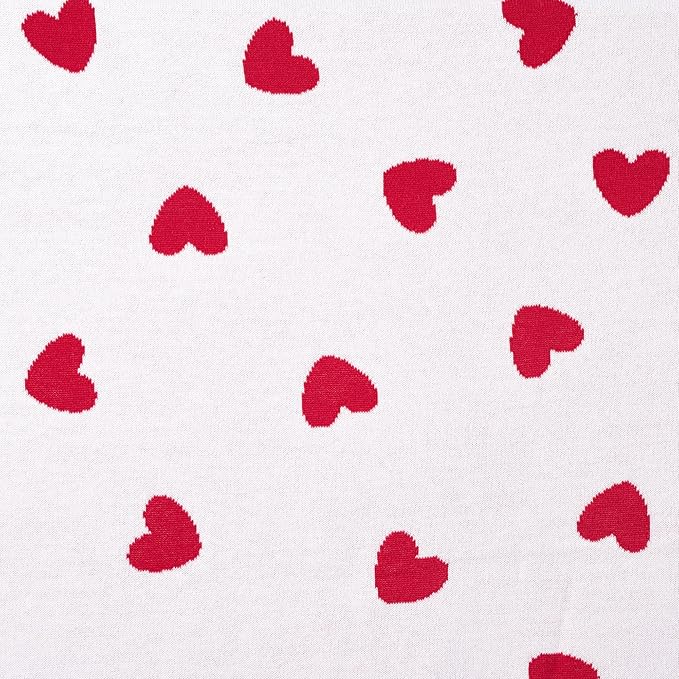 SWaddle AN Valentine Jacquard Baby Blanket, Size 30x40in, 100% Cotton Fabric, Two-Sided Breathable Throw Blanket for Boys and Girls