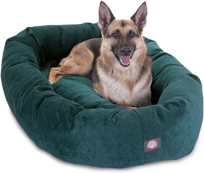 Majestic Pet Villa 52 Inch Shredded Memory Foam Dog Bed for X-Large Sized Dog 52x35x11 Inch–Orthopedic Pet Bed with Removable Washable Cover-Washable X-Large Puppy Mat with Head Support-Marine