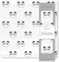 SwaddleDesigns Cotton Muslin Swaddle Blanket, Receiving Blanket for Boys & Girls, Best Shower Gift, 46x46 inches, Black Panda