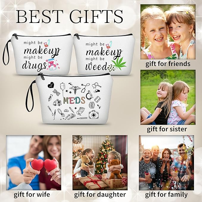 ARIOSEY Medical Bag,Doctor Gifts,Meds Cosmetic Make Up Bag,Medicine Bag for Traveling,Doctor Gifts for Women,Gifts for Teen Girls,Friendship Gifts for Women