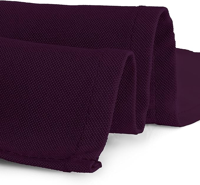 Gee Di Moda Rectangle Tablecloth - 70 x 120 Inch Eggplant Table Cloth for 6 or 8 Foot Rectangle Tables - Heavy Duty Washable Fabric - for Holiday Party, Dinner, Weddings, Baby Shower & Events