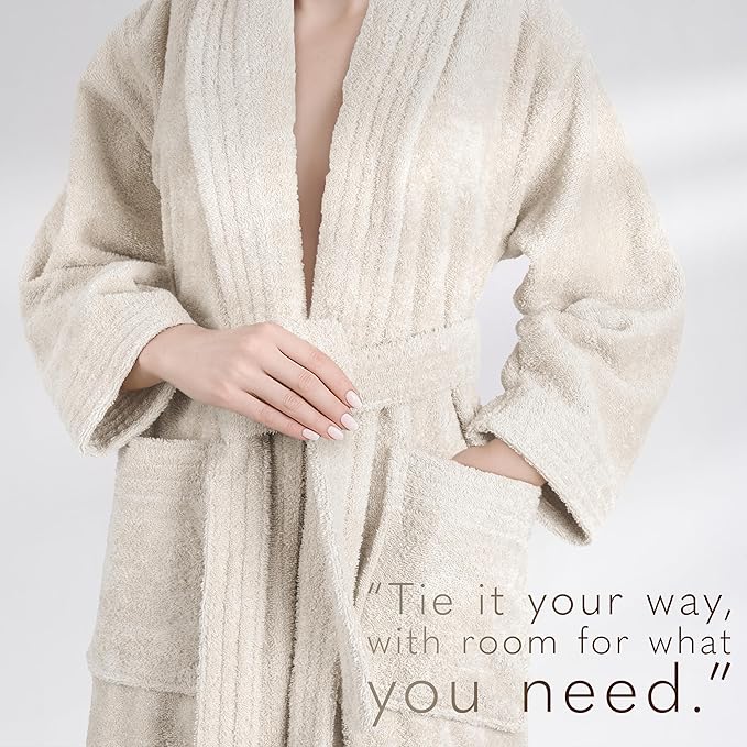 American Soft Linen Women’s 100% Cotton Terry Bathrobe – Soft, Absorbent, Quick Dry Turkish Robes for Women Quality Housecoat