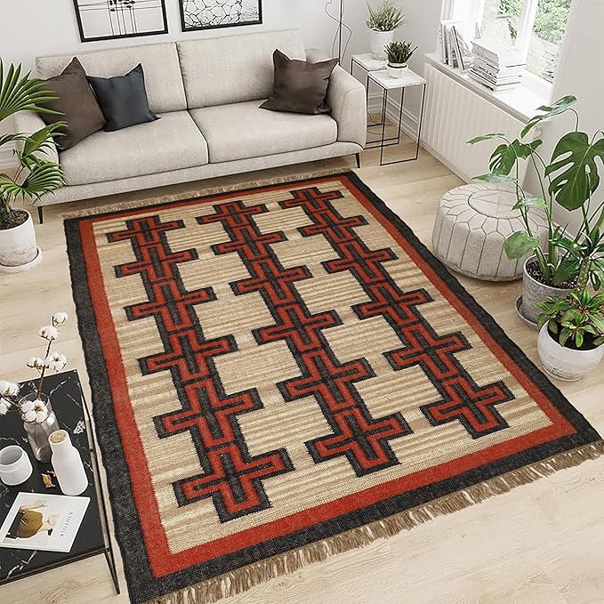 Klim Wool Jute Rug – Handwoven Elegance and Durability (Design 21)