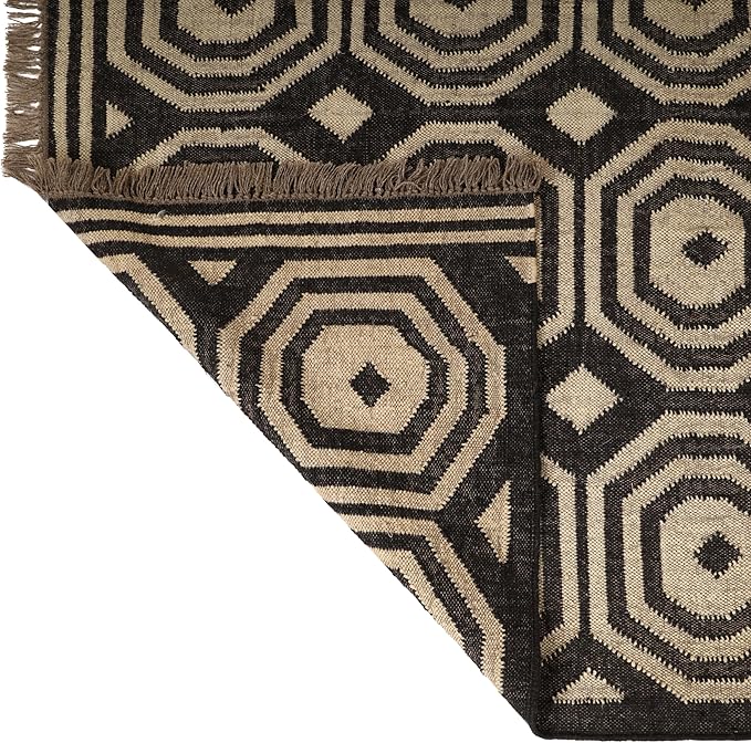 Klim Wool Jute Rug – Handwoven Elegance and Durability (Design 1)