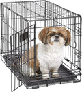 MidWest Homes for Pets 22-Inch iCrate Folding Dog Crate with Divider Panel, Leak-Proof Tray & Secure Latches – Metal Wire Kennel for XS Breeds – Portable, Durable & Easy to Assemble