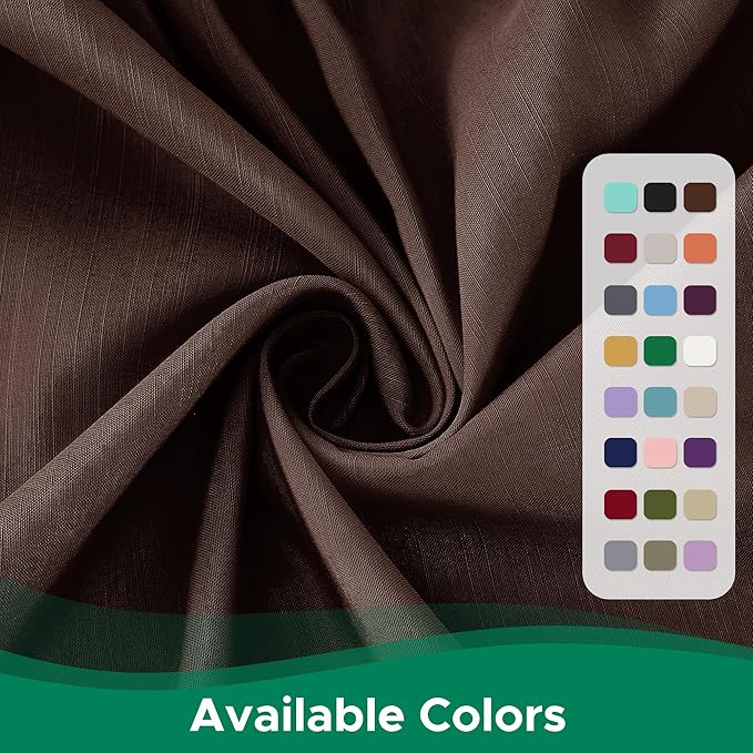 Biscaynebay Wrap Around Bed Skirts for Twin & Twin XL Beds 15" Drop, Brown Adjustable Elastic Dust Ruffles Easy Fit Wrinkle & Fade Resistant Silky Luxurious Fabric Machine Washable