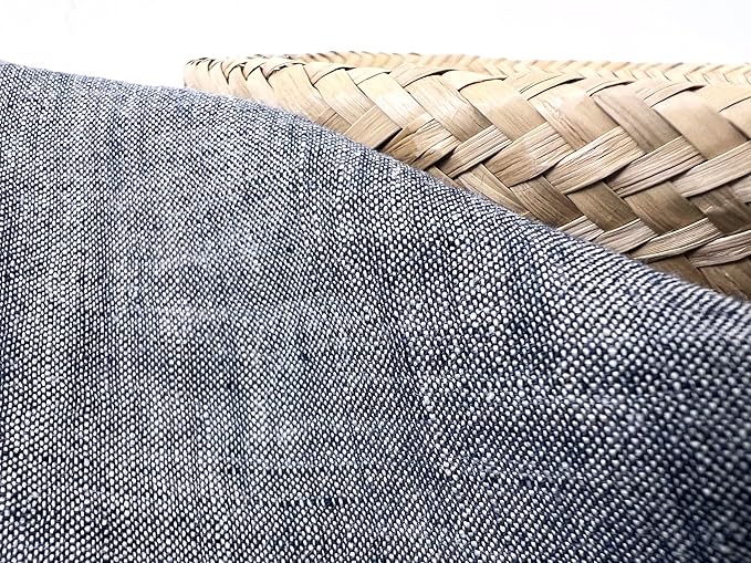 100% Linen Fabric – Yarn Dyed Chambray, Pre-Washed, Lightweight Crisp & Cool Handfeel, 52–54" Wide – The Linen Lab (Chambray Indigo 7110, 3y)