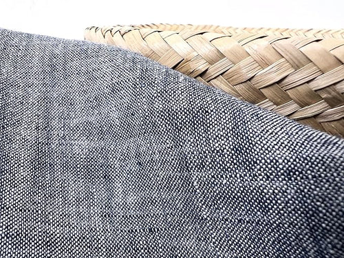 100% Linen Fabric – Yarn Dyed Chambray, Pre-Washed, Lightweight Crisp & Cool Handfeel, 52–54" Wide – The Linen Lab (Chambray Indigo 7110, 3y)