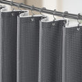 Vipfree 3 in 1 Shower Curtain Set, Waffle Shower Curtain and Liner Set with 12 Double Sided Shower Curtain Hooks, 258GSM Luxury Weighted Cloth Shower Curtains for Bathroom,72 W x 72 H,Graphite Gray