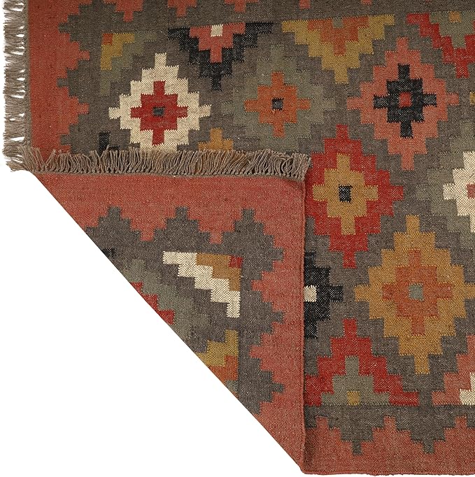 Klim Wool Jute Rug – Handwoven Elegance and Durability (Design 9)