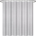 ggaimwf 72x96 Inch Solid Color Shower Curtain for Bathroom Waffle Bath Water Resistant Fabric Curtains Platinum Gray Modern Thick Shower Stall Curtain with Metal Hooks