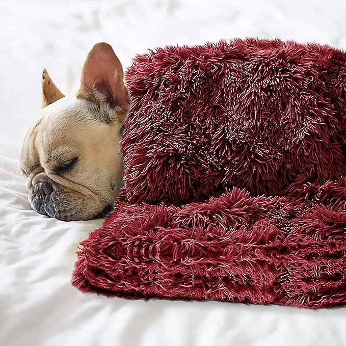 Petbuy Pet Dog Bed Blankets, Fluffy Fleece Dog Throw Blankets Sleep Mat,Soft Puppy Blankets Cat Kitten, S M L XL,Fuzzy Reversible Sherpa Blanket for Bed, Couch, Sofa, Travel,Washable & Lightweight