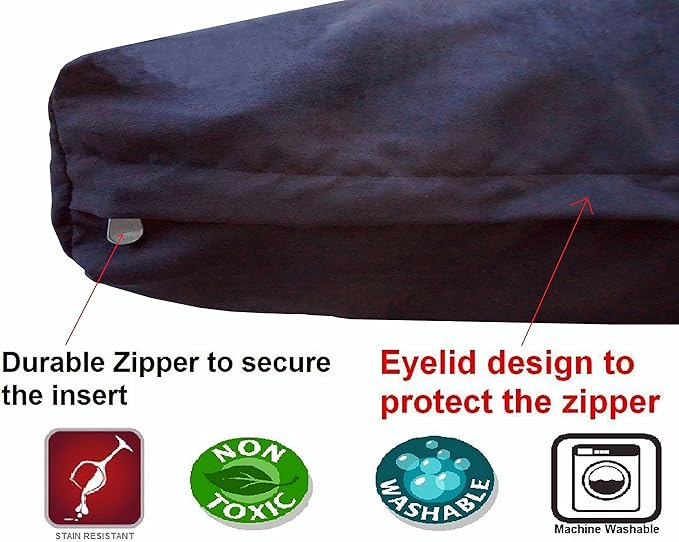 Dogbed4less XXL Orthopedic Extreme Comfort Memory Foam Dog Beds for Large Dog, Waterproof Internal Cover and Machine Washable External Cover, 55"X37" Pet Pillow, Espresso