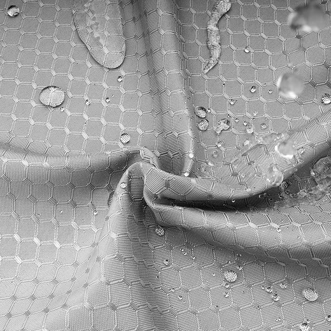AooHome Waffle Weave Fabric Shower Curtain for Bathroom, 72"x78" Extra Long Bath Curtain with Weighted Hem, Heavy Duty, Water Repellent, 72 Width by 78 Height Inch, Grey