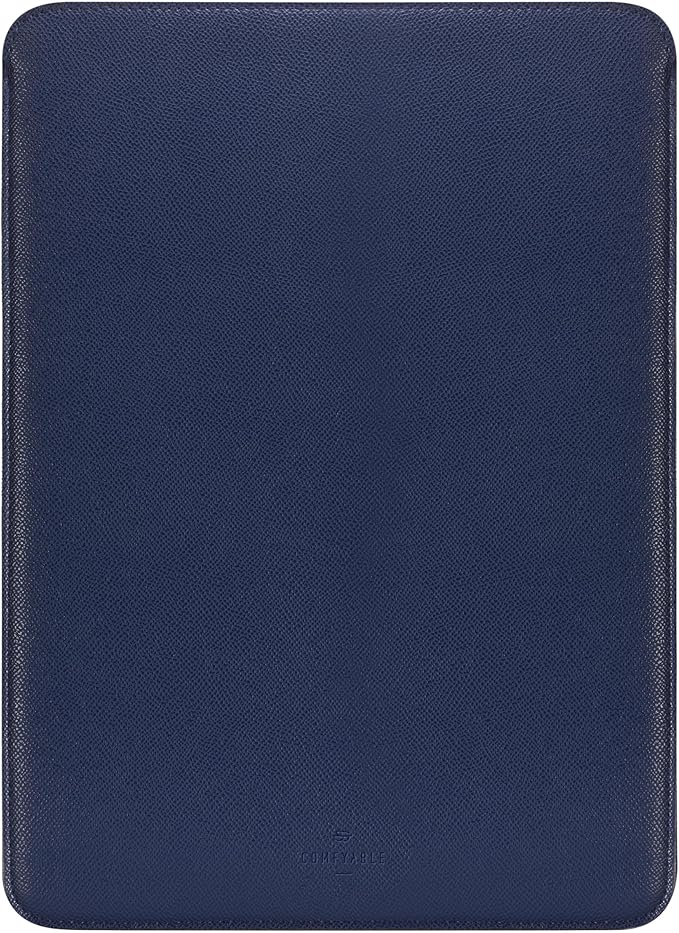 Comfyable Laptop Sleeve 14 Inch Precisely Compatible with MacBook Pro M5 M4 M3 M2 M1 Pro/Max 2025, Faux Leather Cover Case 14 in, Midnight Blue