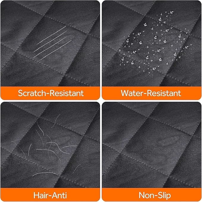 GERLNF Cargo Liner for Dogs, Waterproof Pet Cargo Cover Dog Seat Mat for SUVs Sedans Vans, Non-Slip, Large Size Universal Fit, Black (Cargo-Liner)