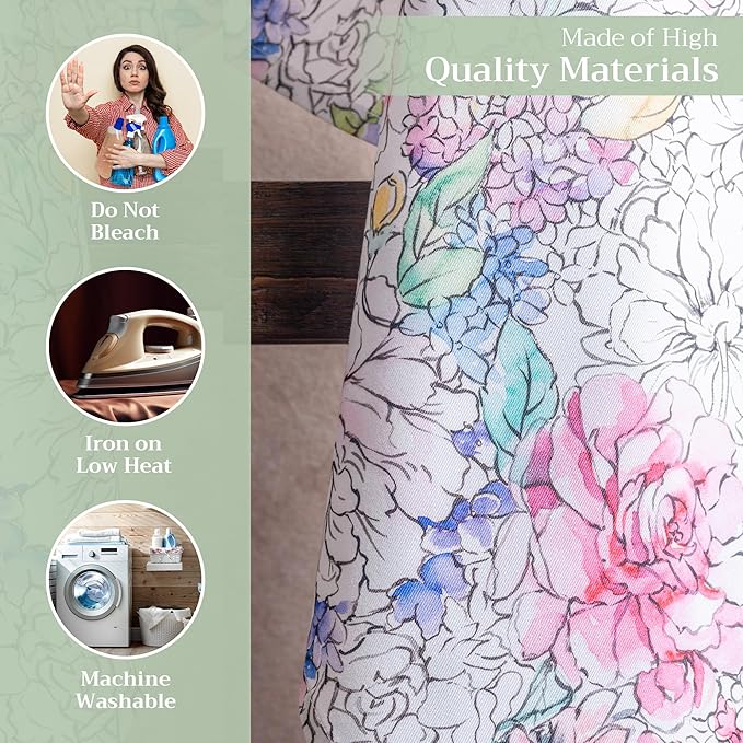 Maison d' Hermine Kitchen Towels Set of 3 100% Cotton 27.50" x 20" Reusable Cloth Tea Dish Towels Absorbent with Hanging Loop for Kitchen, Home, Dining, Cocktail Parties Spring/Summer (Floral Love)