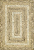 Traditional Jute Braided Runner Rug, Rustic Primitive Country Décor for Kitchen, Entryway, Hallway, Coastal Beige, 2'6"X10'