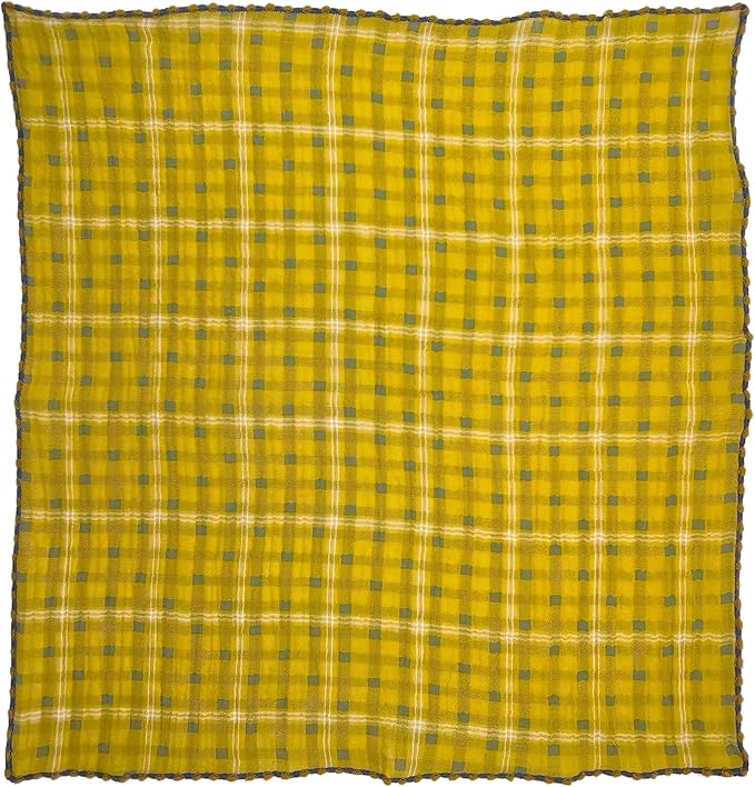 Pemilosci Double Layers Two Tones Dog Cotton Square Bandana Bibs Scarf Kerchief for Small Medium Dogs Boy or Girl - DCB02 Y&G