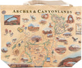 Xplorer Maps Canvas Tote Bag with Handles, Cloth Grocery Shopping Bag, Reusable & Eco-friendly Bag, 100% Cotton, Washable