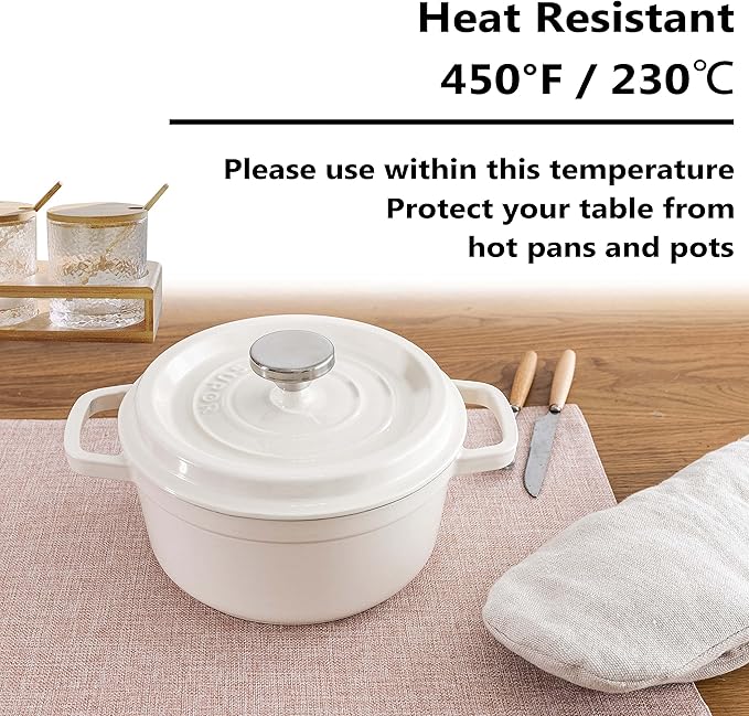 Home Brilliant Valentines Placemats Set of 4 Heat Resistant Dining Table Place Mats for Kitchen Table Party Dinner Decorations, 13 x 19 inches, Apricot Pink