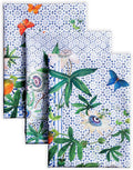 Maison d' Hermine Kitchen Towels Set of 3 100% Cotton 27.50" x 20" Reusable Cloth Tea Dish Towels Absorbent with Hanging Loop for Kitchen, Home, Dining, Cocktail Parties Spring/Summer (Passiflora)
