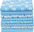 Aubliss 8pcs Fat Quarter Fabric Bundles (100% Cotton - 20‘’ x 20‘’) Quilting Cotton Craft Fabric Pre-Cut Squares Sheets for Patchwork Sewing Quilting Crafting