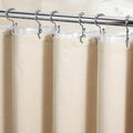 BTTN 3 in 1 Shower Curtain Set - 78 Inch Long Linen Textured Polyester Shower Curtain and Clear Liner Set with Plastic Hook, Long Modern Waterproof Shower Curtain for Bathroom, Cream/Beige, 72x78