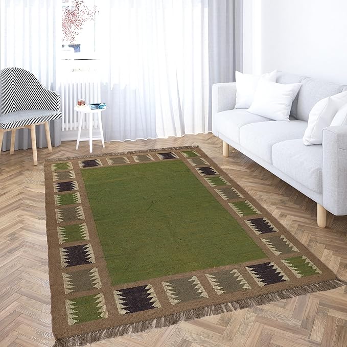 Klim Wool Jute Rug – Handwoven Elegance and Durability (Design 5)