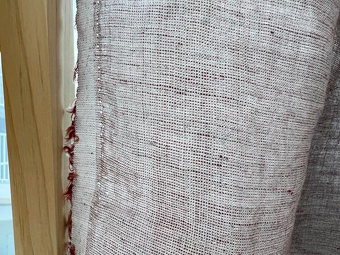 100% Linen Fabric – Yarn Dyed Chambray, Pre-Washed, Lightweight Crisp & Cool Handfeel, 52–54" Wide – The Linen Lab (Brick Chambray 6912, 1y)