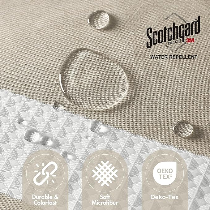 Madison Park Shower Curtain, Waffle Weave, Pieced Design Fabric Shower Curtain with 3M Scotchgard Moisture Management, Premium Spa Quality Modern Shower Curtains for Bathroom, Wide 108"x72" Taupe