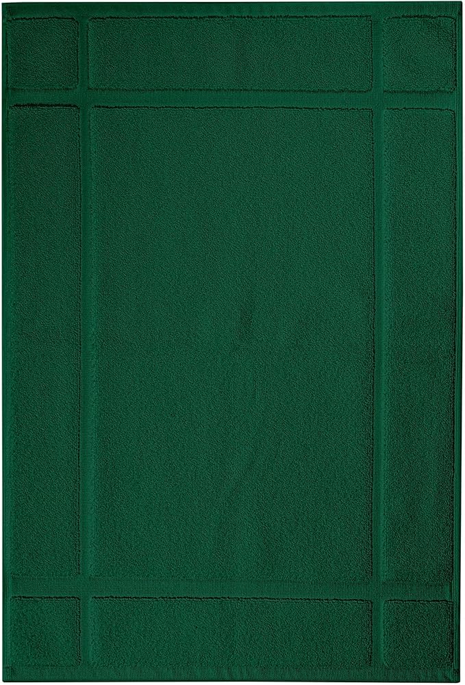 Ample Decor Bath Mats 100% Cotton 24 X 17 Inches, Oeko Tex Certified 1350 GSM Solid Construction Thick & Plush, Super Absorbent for Bathroom Floor, Shower – Christmas Green