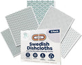 DECEE Swedish Dishcloths (Monochrome), 5 Pack Reusable Paper Towels, Non-Scratch Swedish Dish Towels for Kitchen, Super Absorbent Cellulose Dish Cloths, No Odor Cleaning Rags
